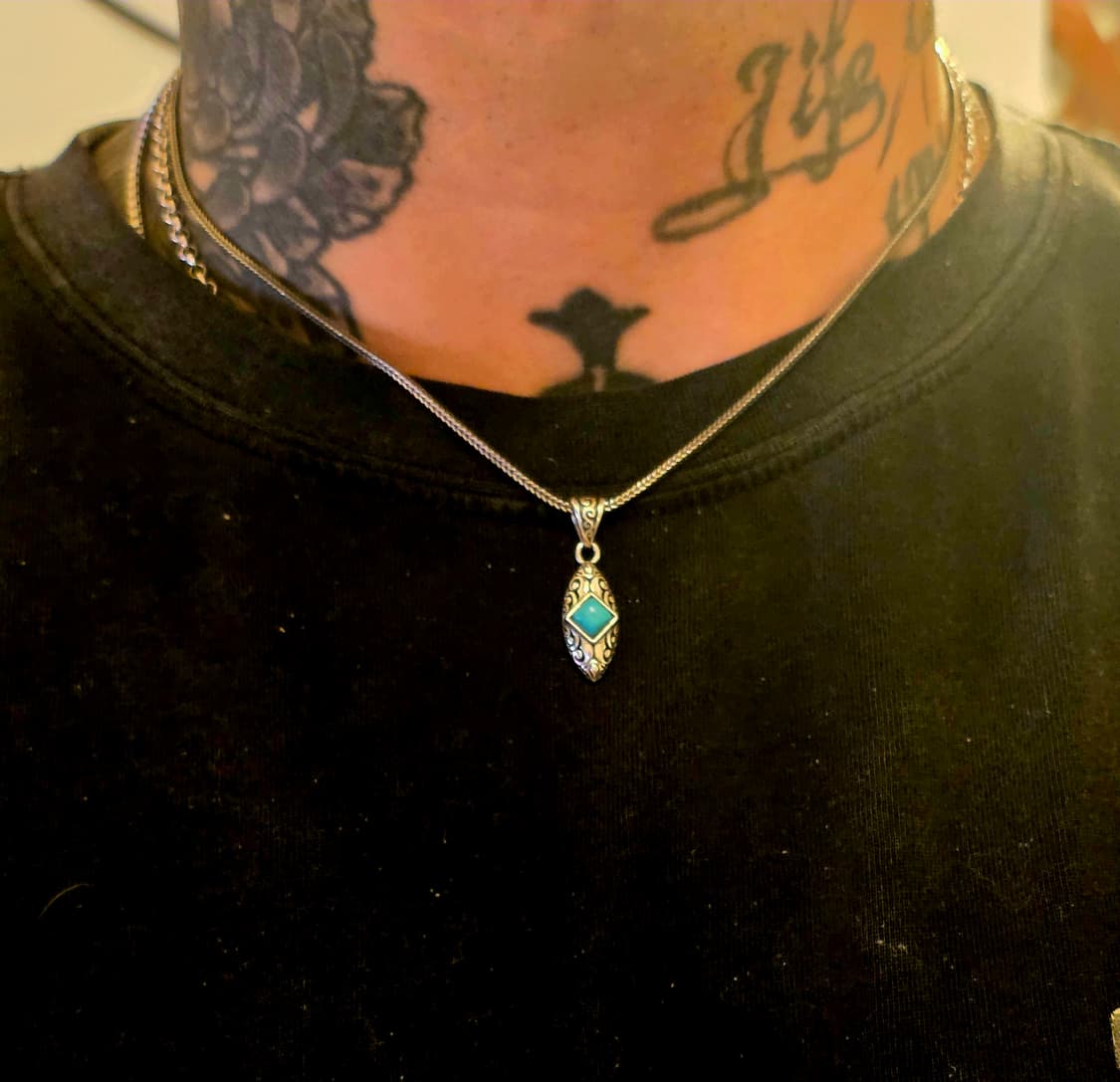 🌿 Silver925 Turquoise Pendant Necklace 상품이미지5