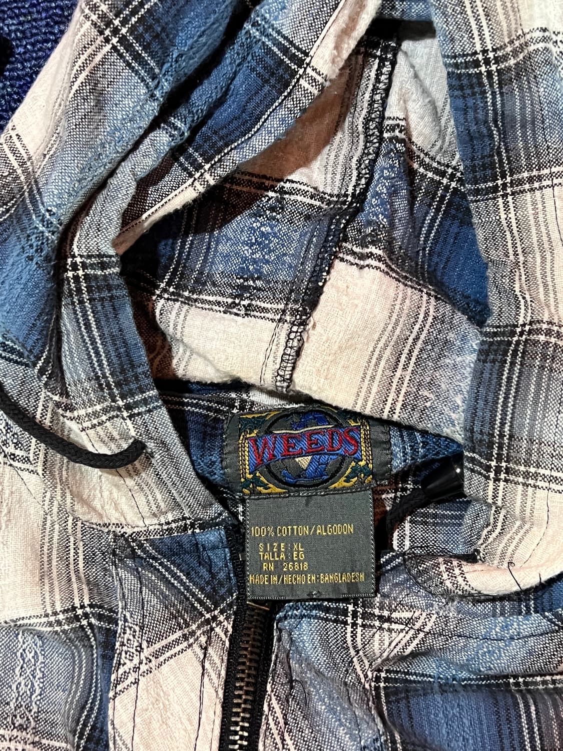 80s late90s ealy weeds surf flannel hood 상품이미지5