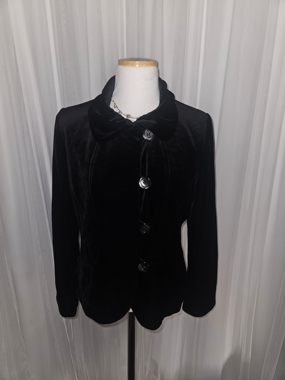 sutseso 공겜여주 히메 코듀로이 블랙 벨벳 자켓 상품이미지2