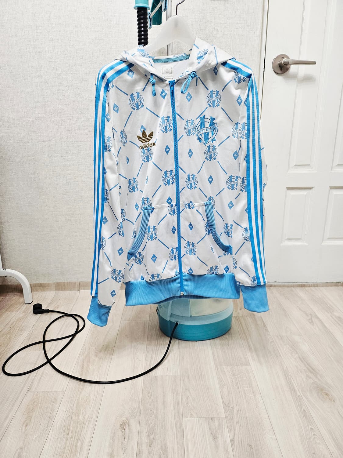 (95~100)M☆초대장급☆아디다스 파이어버드마르세유[흰하]트랙탑후드져지 상품이미지1