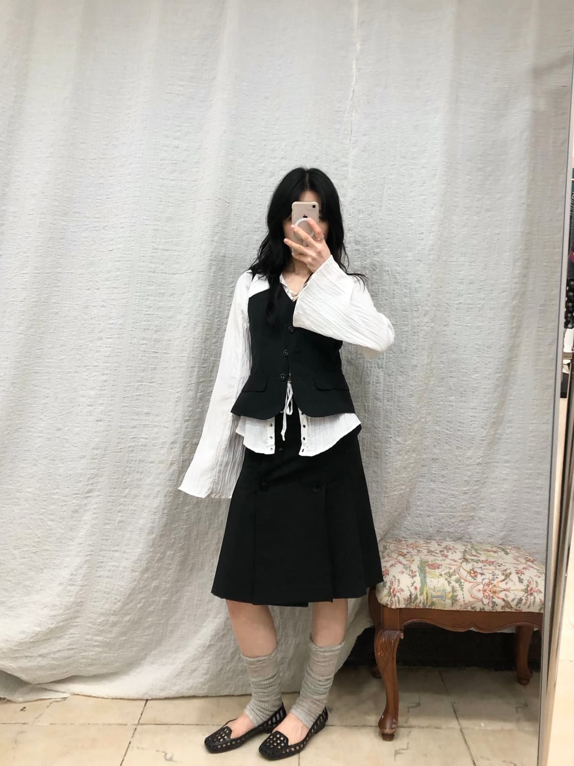 Belted buttons midi skirt 상품이미지5