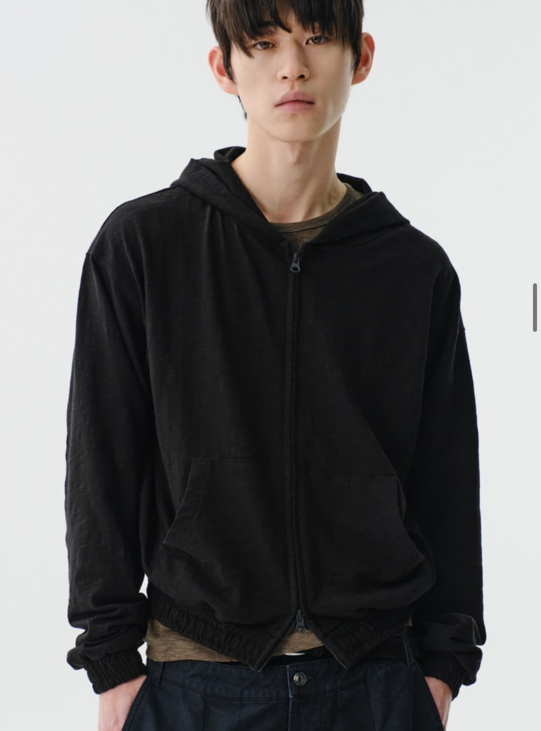 다이브인 SLUB CROP HOOD ZIP-UP  상품이미지3