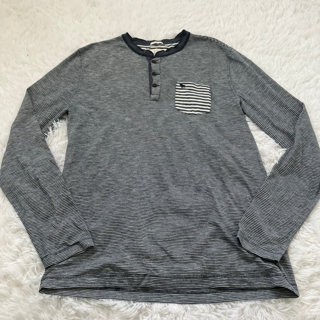빈티지 아베크롬비 버튼 스트라이프 티셔츠 924 y2k 스트릿 모리 갸루 상품이미지2