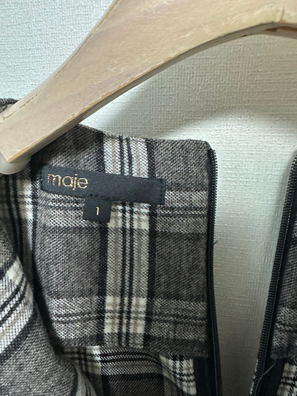 마쥬 체크 모직 원피스 상품이미지6