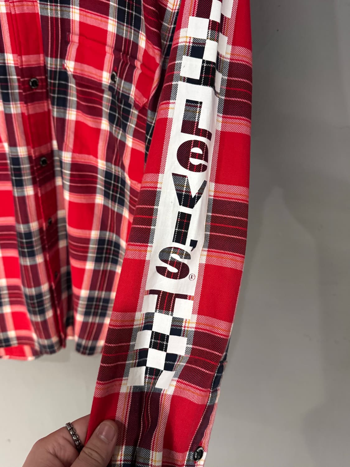 리바이스 체크패턴 투포켓 후드셔츠  상품이미지8