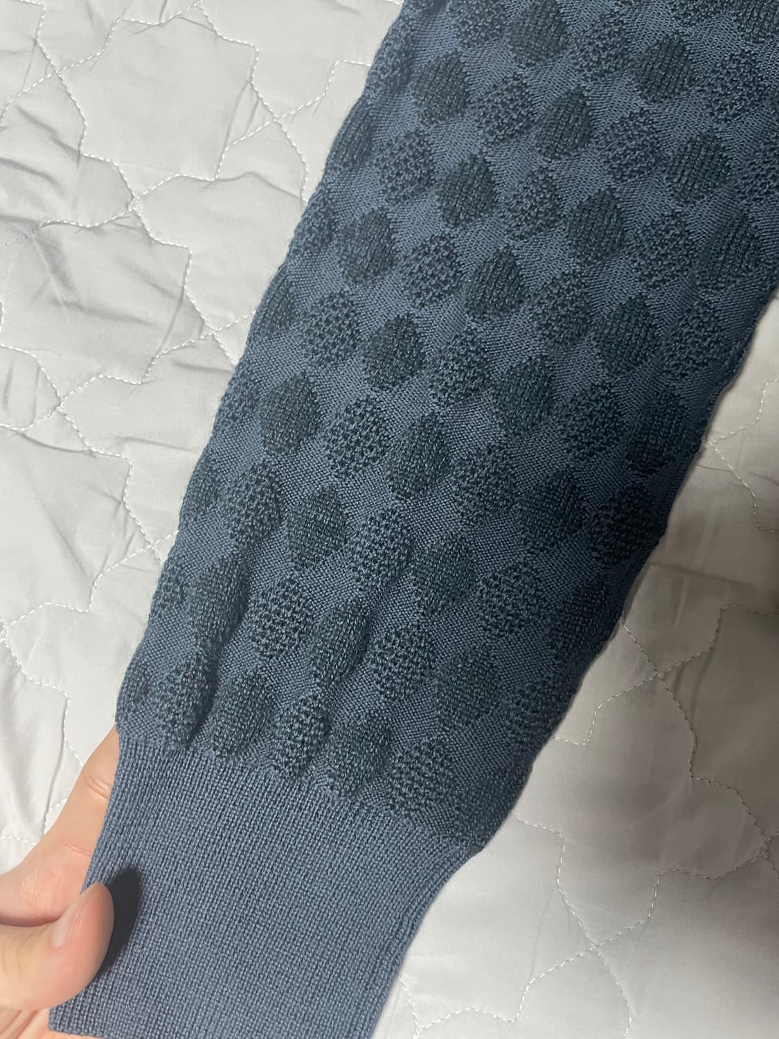 Namacheko diamond polo knit (blue) 상품이미지4