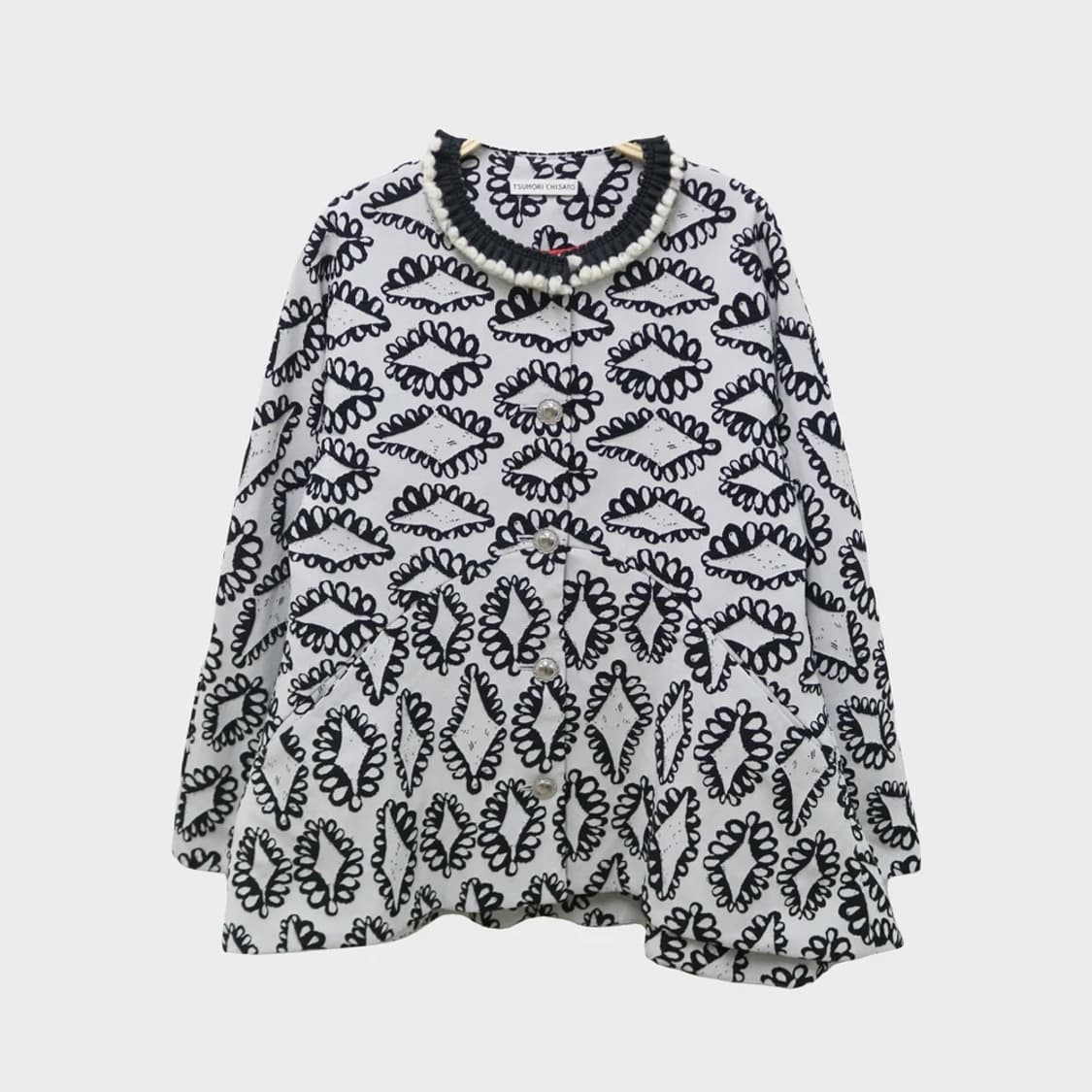 츠모리 치사토 오네갸루 플레어 울 혼방 자켓 63390 상품이미지1