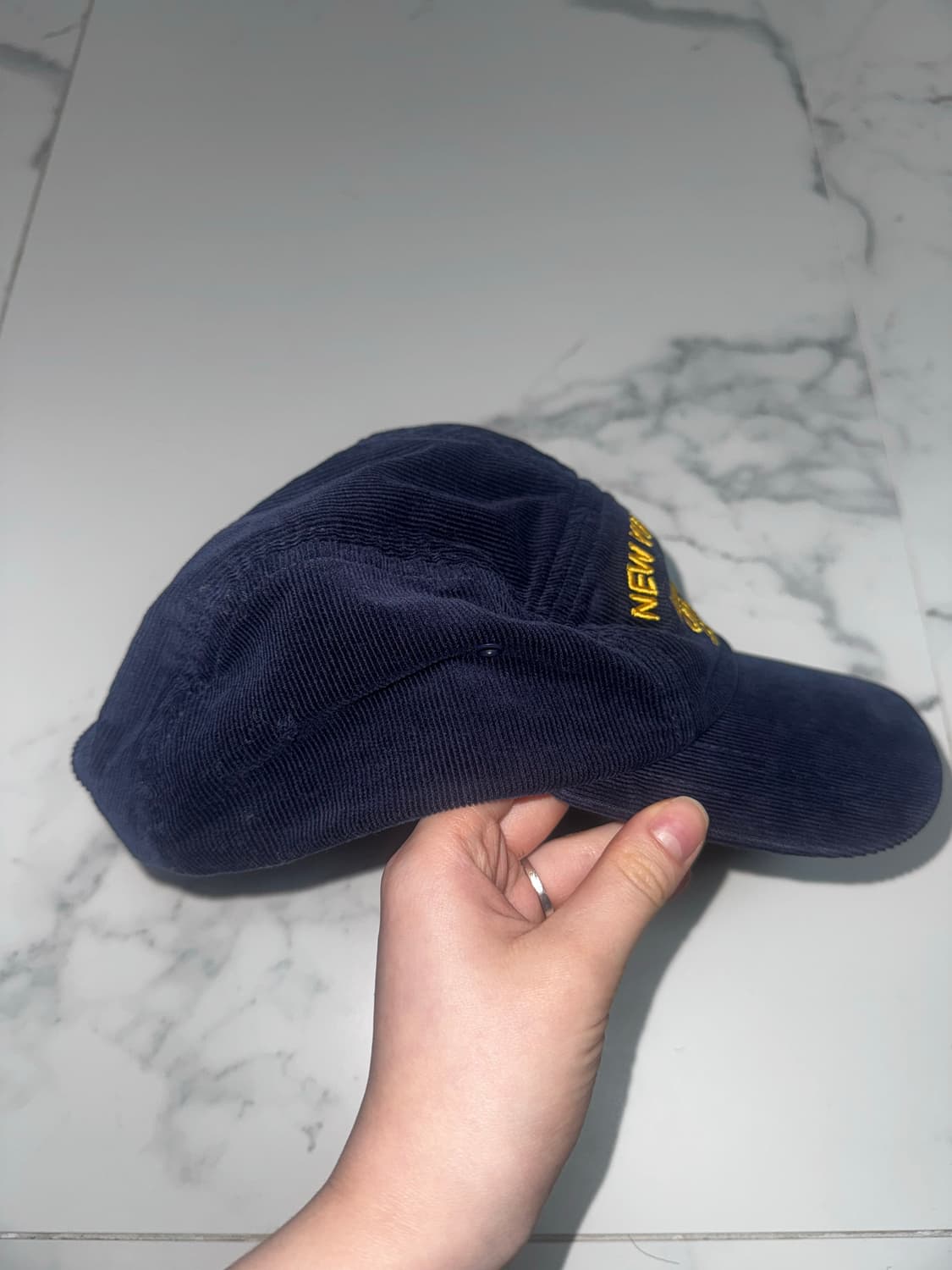 자라 네이비 코듀로이 캡모자 M 상품이미지2