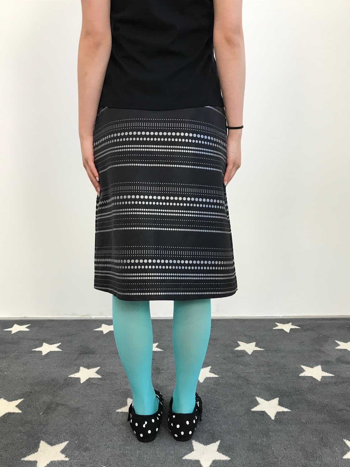 Courrèges Silver Dot Jacquard Midi Skirt 상품이미지2