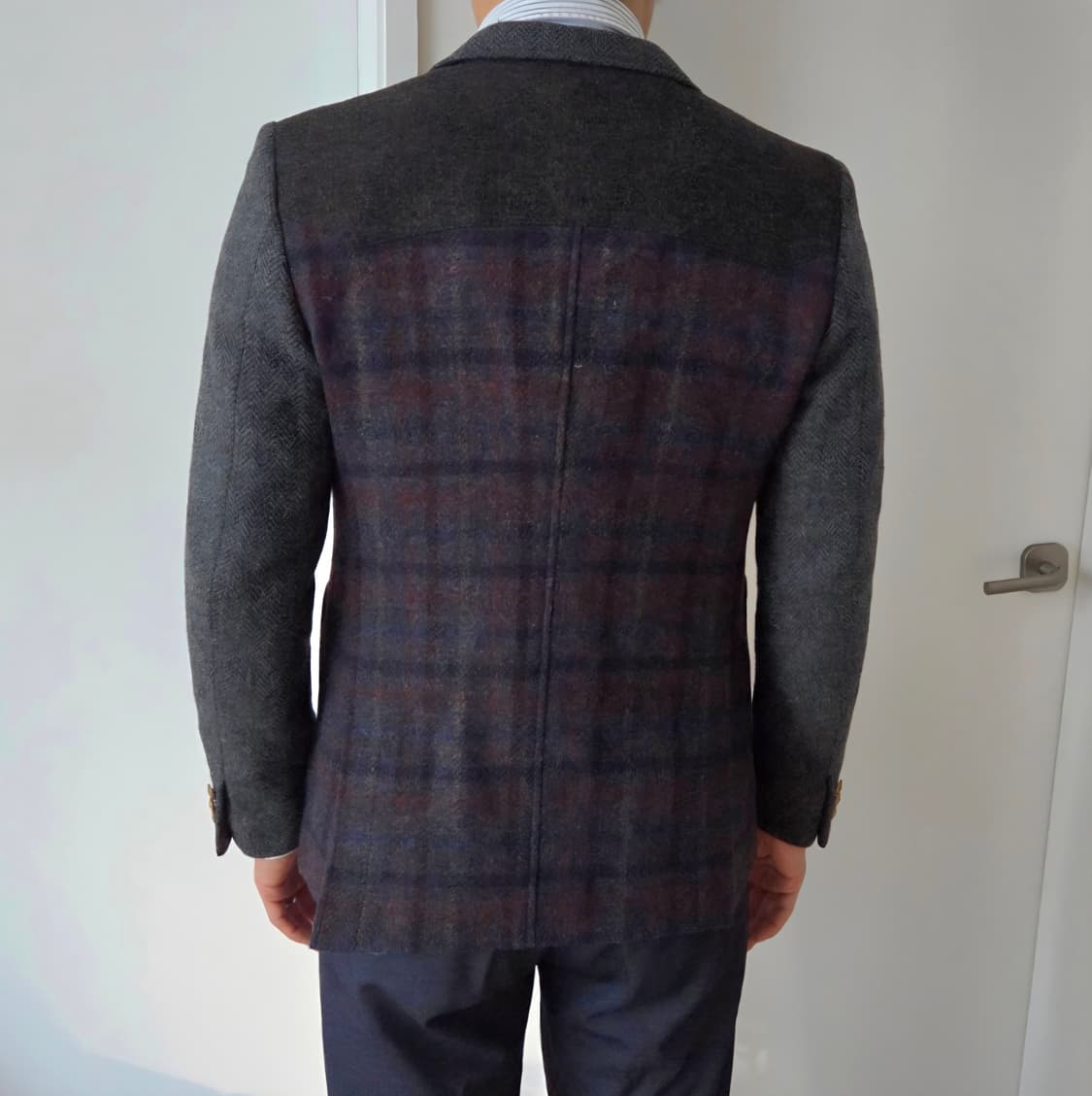 커스텀멜로우 체크 해리스 트위드 자켓  상품이미지10