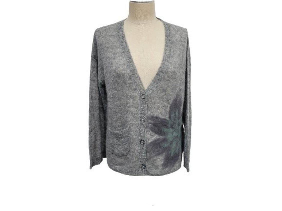 이태리 CARACTERE 플라워 그레이믹스 M 울가디건 새상품
 상품이미지1