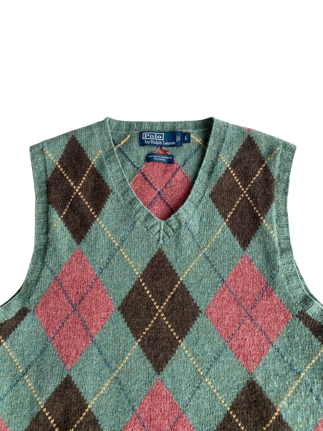 폴로 셔틀랜드 울 아가힐 스웨터 베스트 상품이미지3