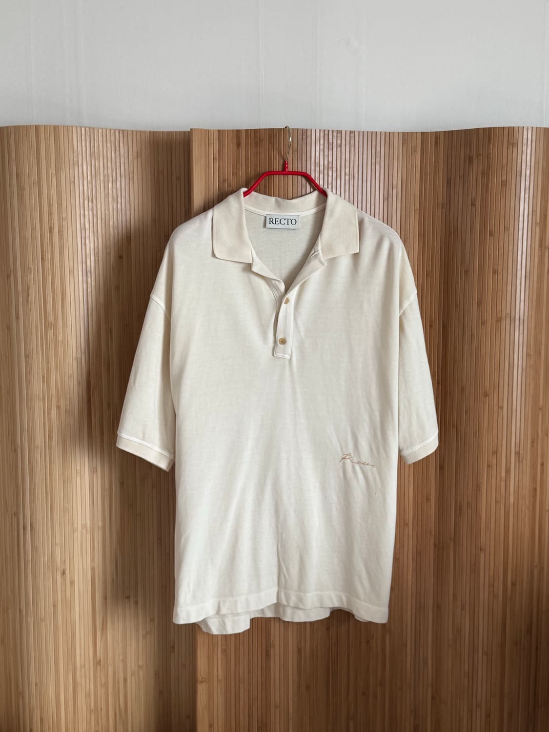 렉토 RECTO 23SS 피그먼트 카라 티 L / 1회착 S급 상품이미지5