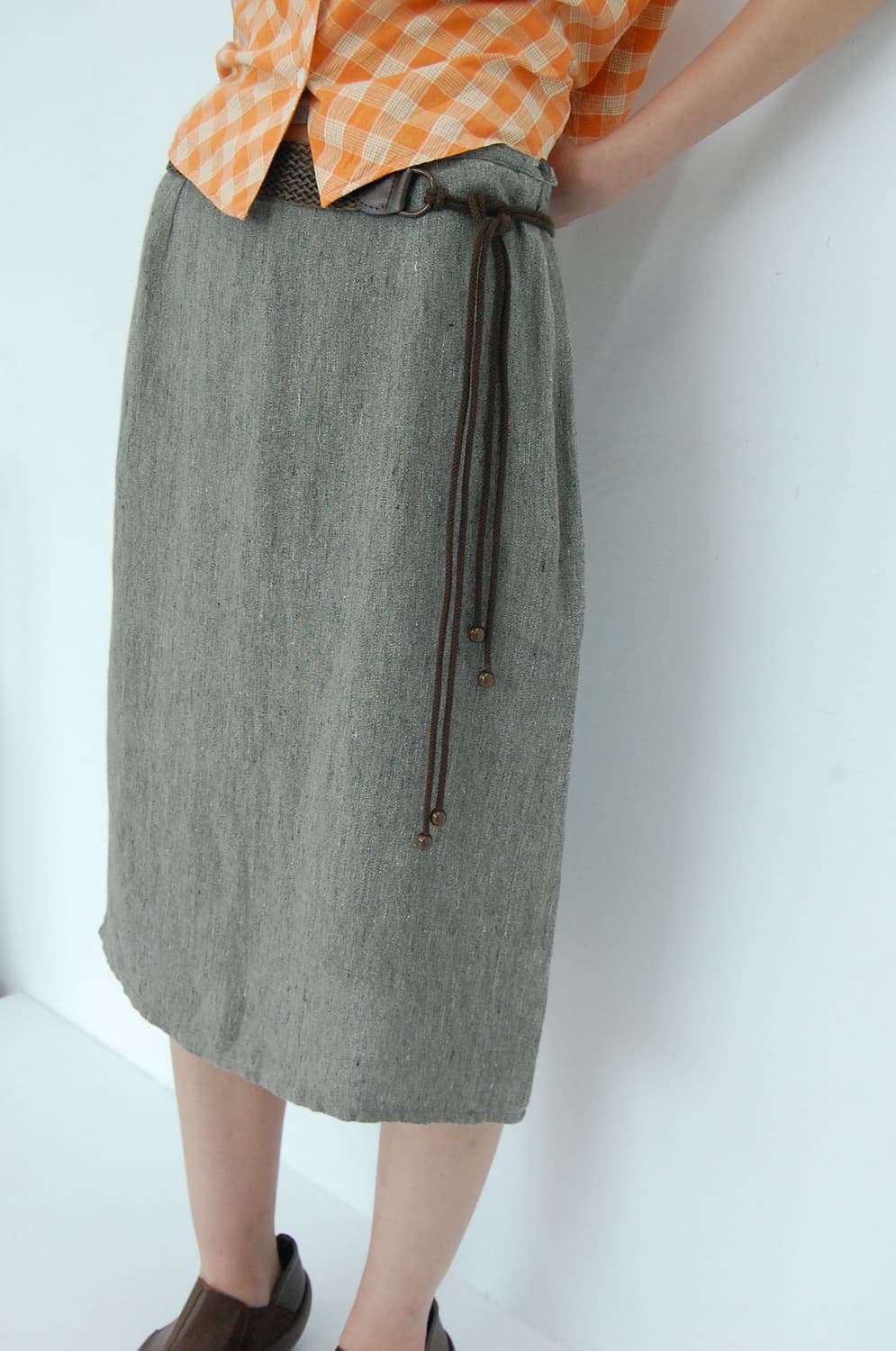 Agnes b linen skirt 상품이미지5