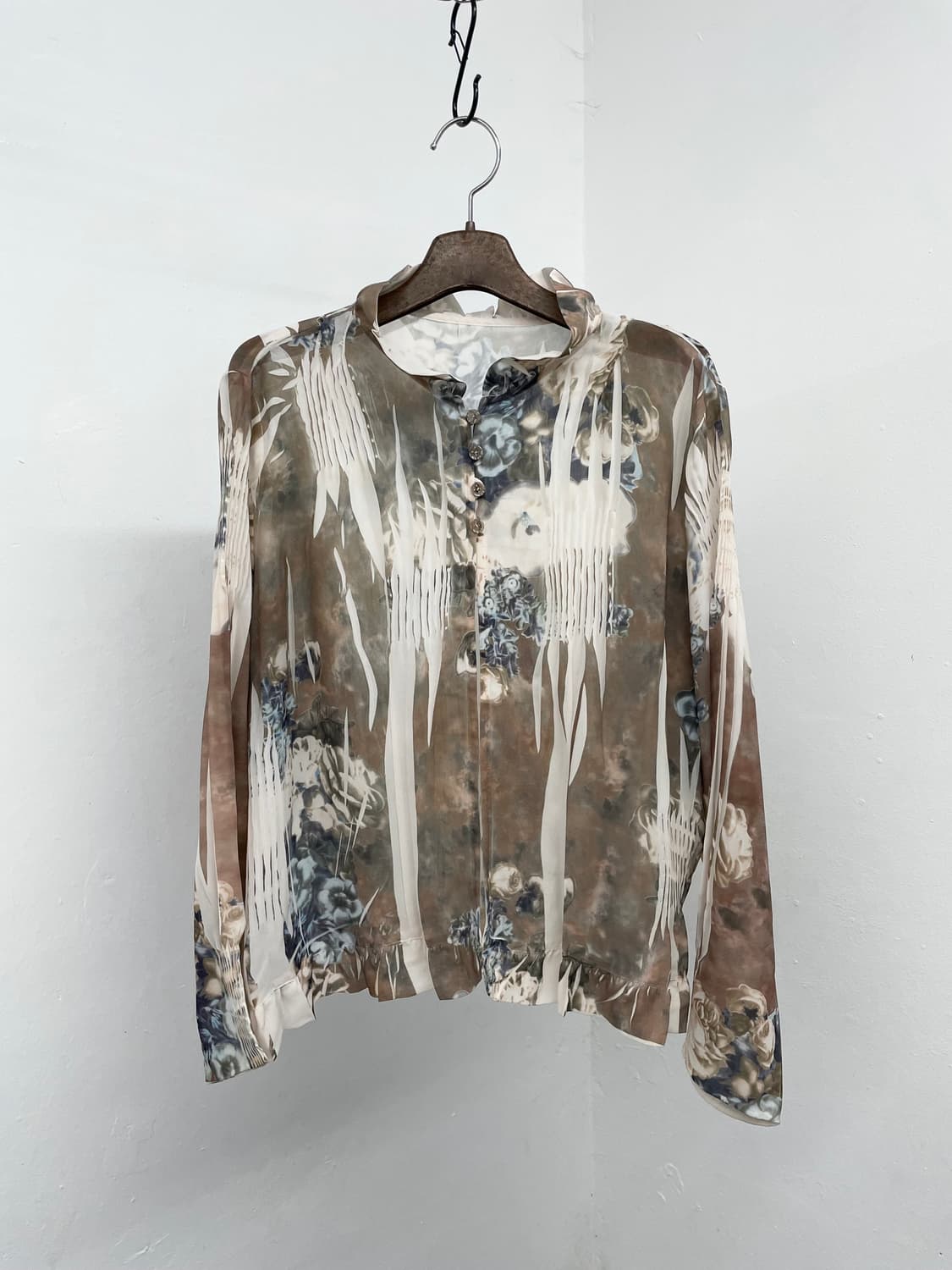 페어리 엔틱 플로럴 링클 블라우스 상품이미지1