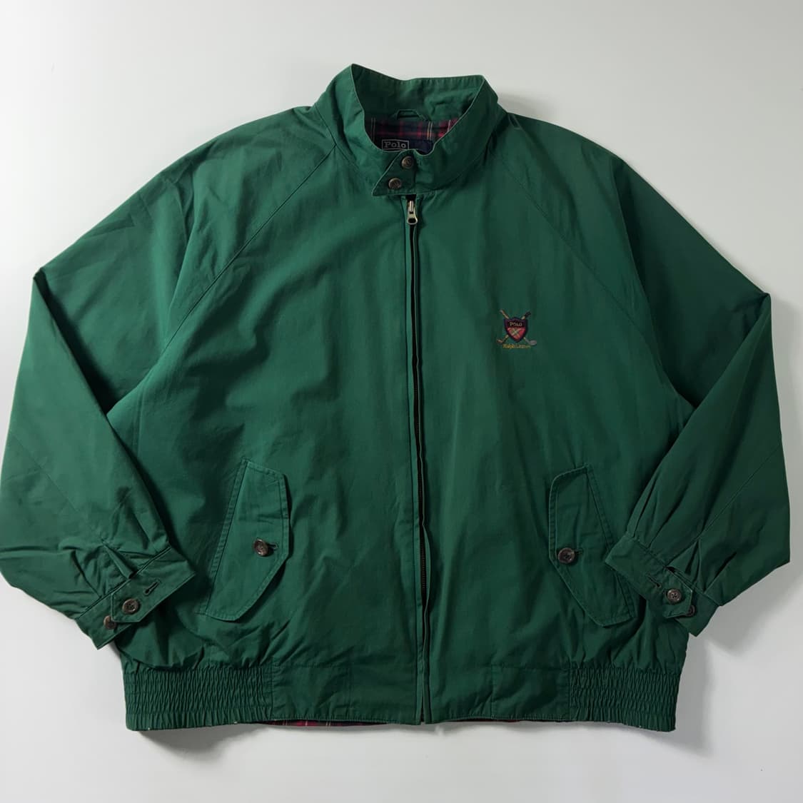Polo 폴로 랄프로렌 90‘s 그린 쉴드로고 바리쿠다 헤링턴 자켓 상품이미지2