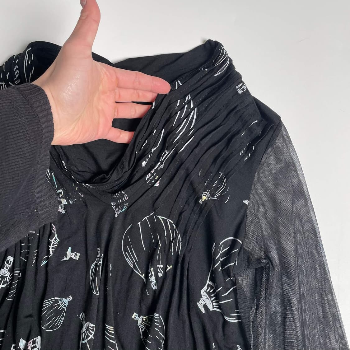 열기구 패턴 플리츠 롱 슬리브 (italy)   상품이미지3