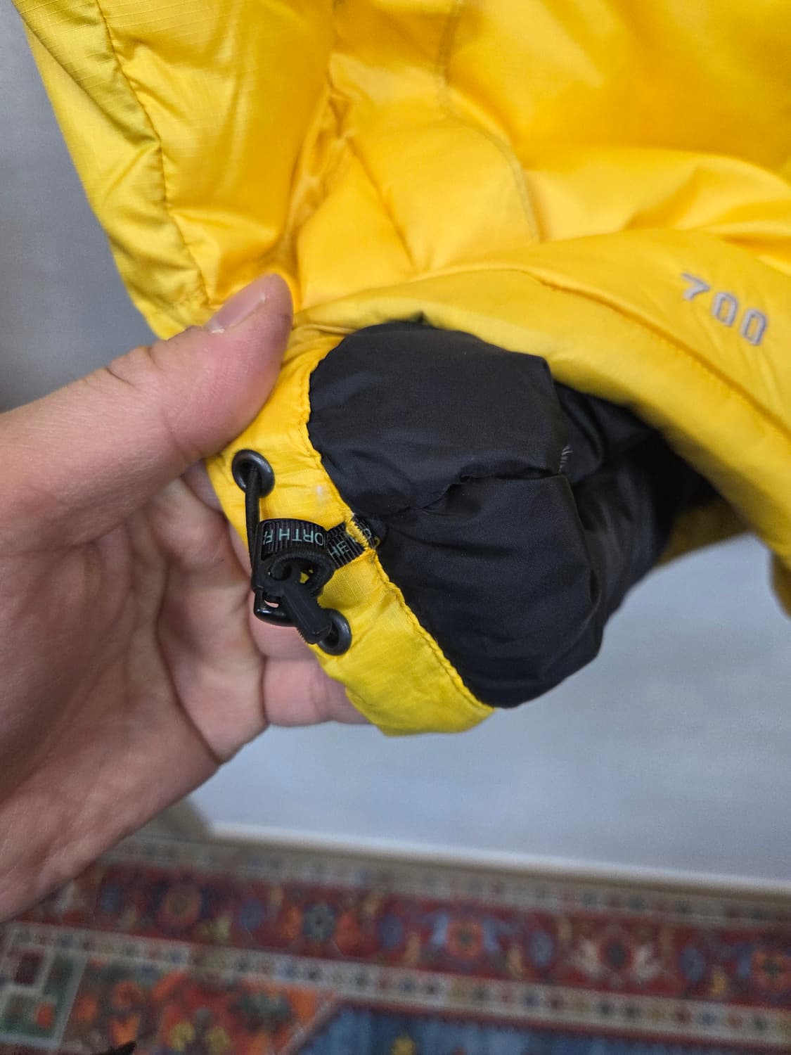 노스페이스 700 구스다운 패딩조끼 옐로우 90 상품이미지5