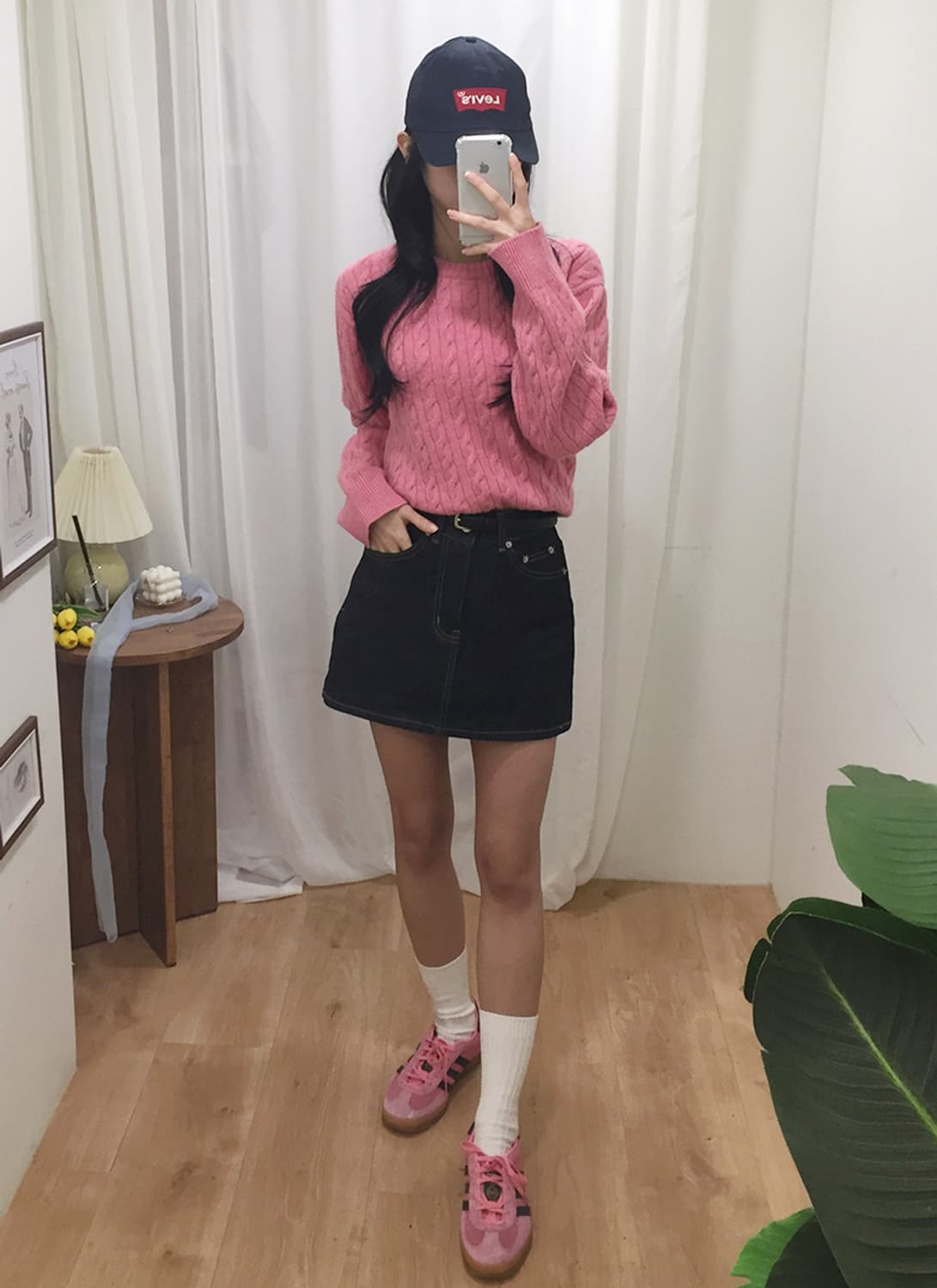 여성 게스 꽈배기 라운드니트 100  상품이미지3