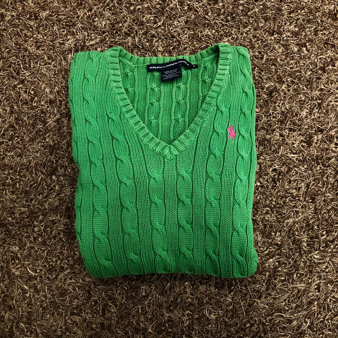 폴로 랄프로렌 여성 코튼 브이넥 니트 상품이미지1