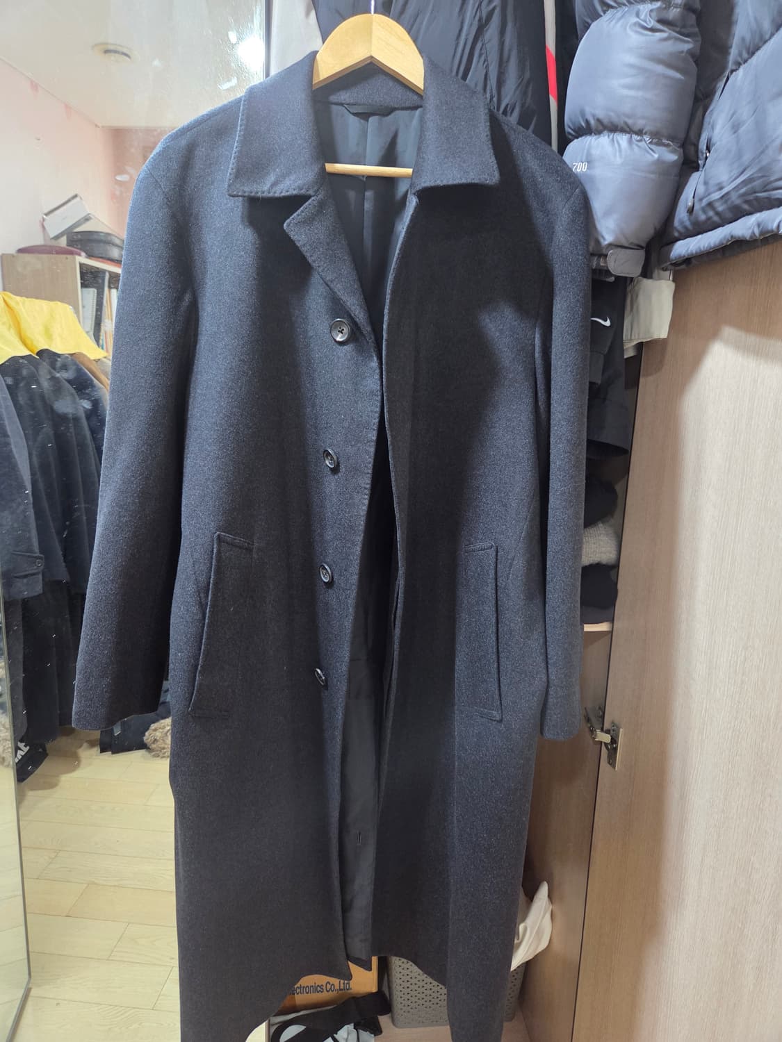 차콜 캐시미어 코트 상품이미지1