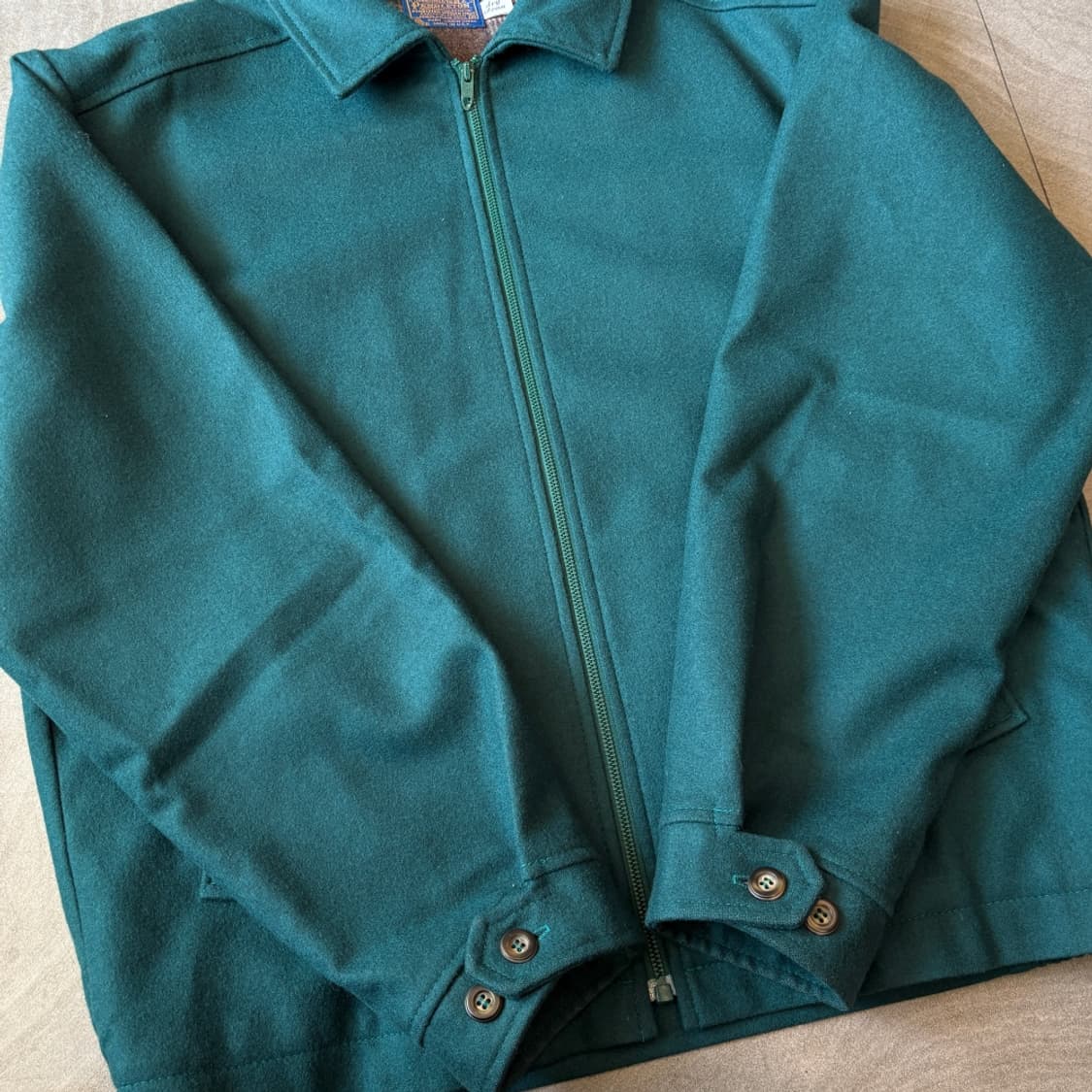 90s 90년대 미국 생산 펜들턴 그린 울 블루종 자켓  상품이미지7