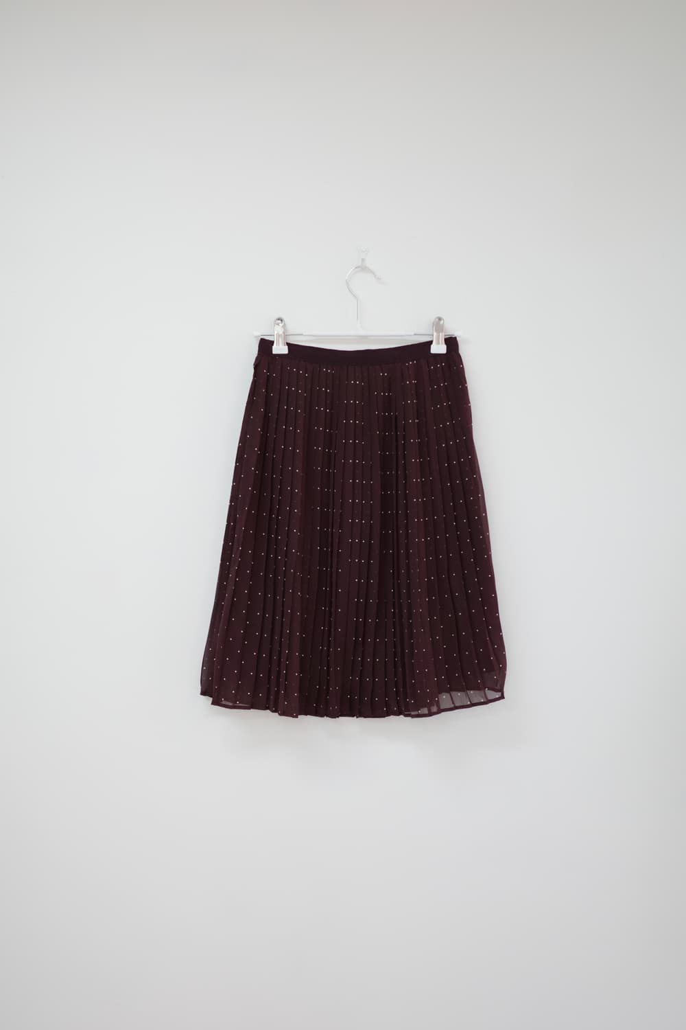 Wine dot pleats Skirt 상품이미지2