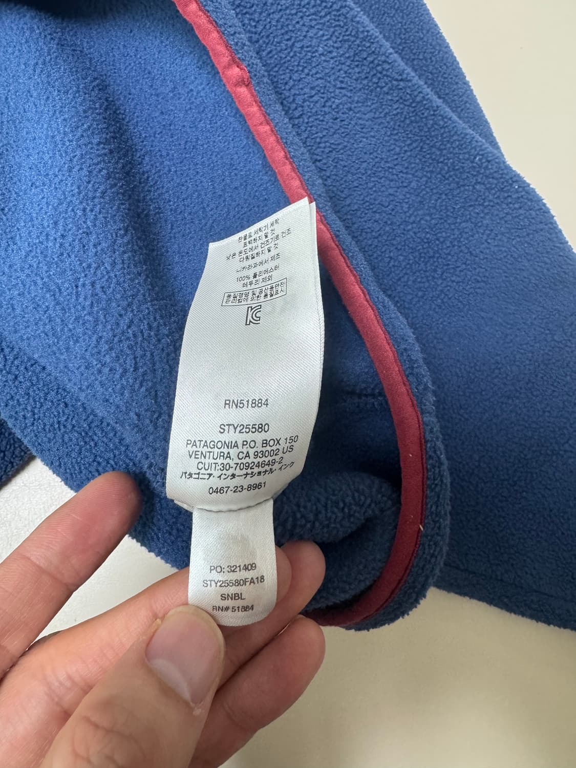 L 파타고니아 신칠라 블루 플리스 풀오버 상품이미지6