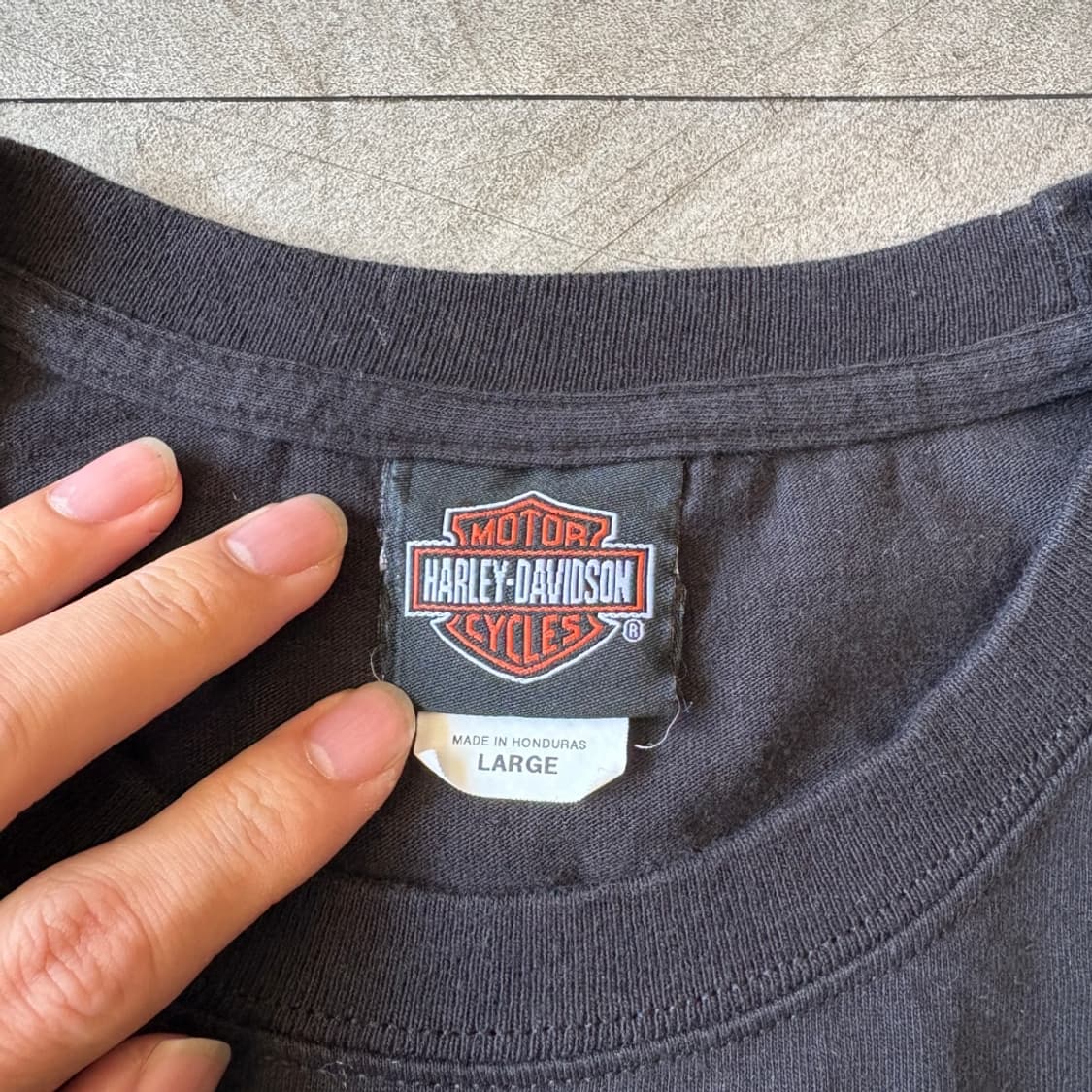 할리데이비슨 정품 블랙 긴팔 플레임 티셔츠 롱슬리브 상품이미지6