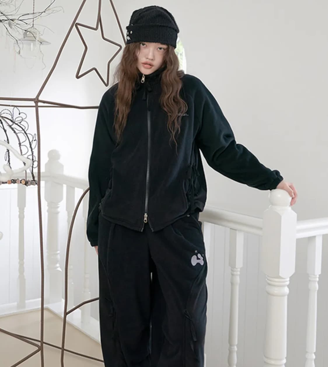 hugyourskin 스트링 플리스 집업 상품이미지2