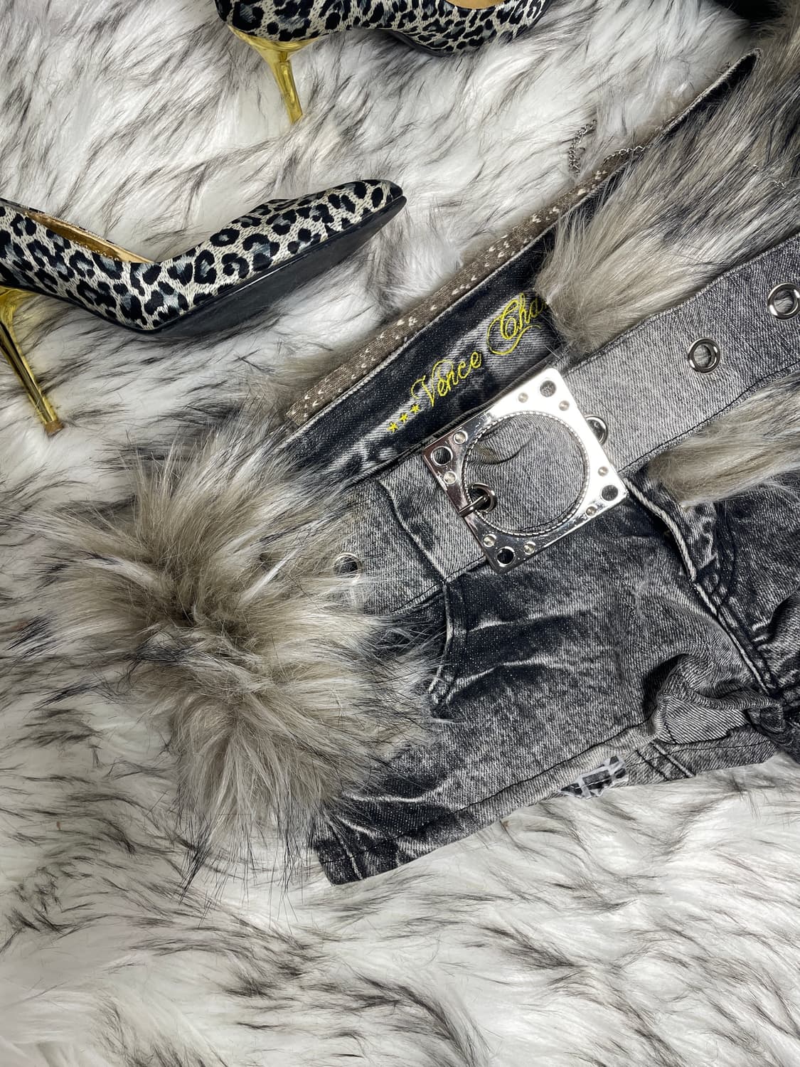 흑청 그레이 퍼팬츠 숏팬츠 상품이미지2