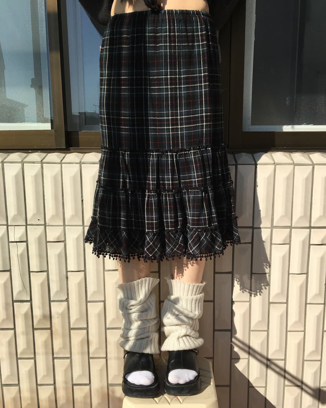 Check pattern skirt 상품이미지4