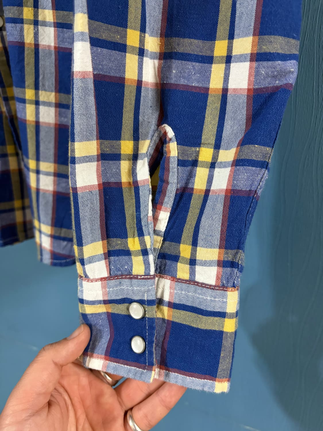 00‘s Levis Check Western  shirt. 상품이미지6