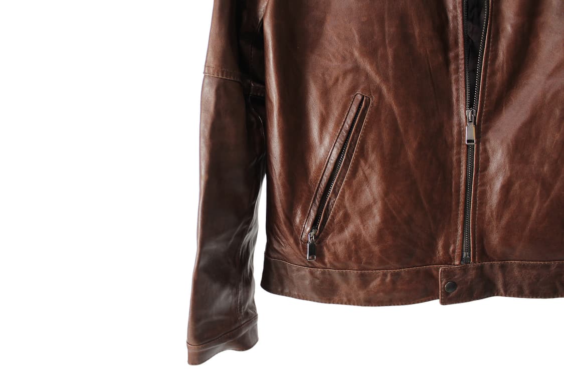 BATA 카우레더 싱글 레더 자켓 상품이미지3
