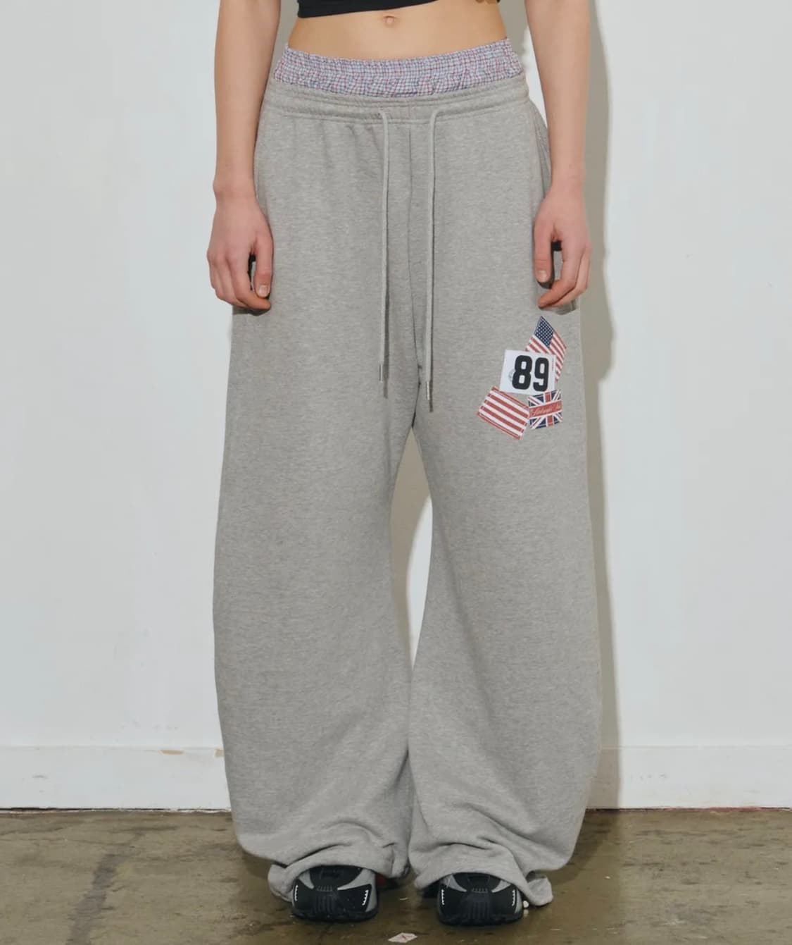 미드나잇무브 rd check pants grey (하투하 이안 바지) 상품이미지1