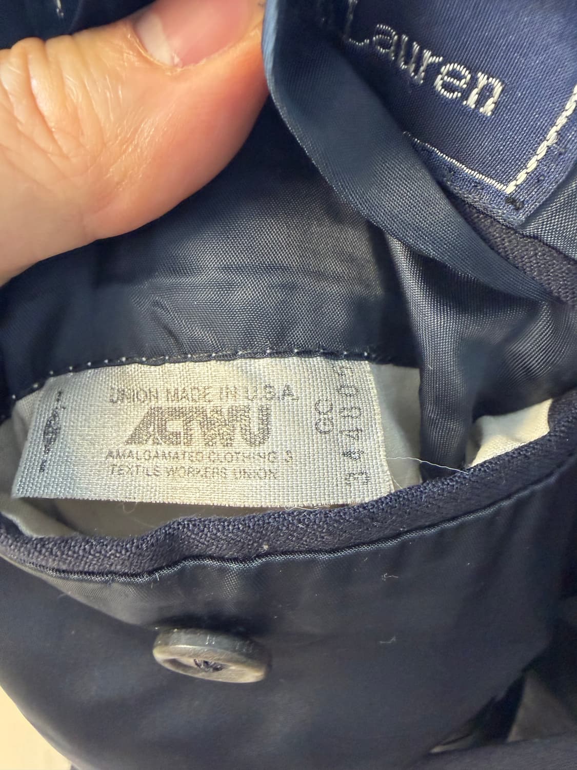 Polo]90‘s(구)폴로 금장 블레이저 네이비 유니온 메이드 44 상품이미지7