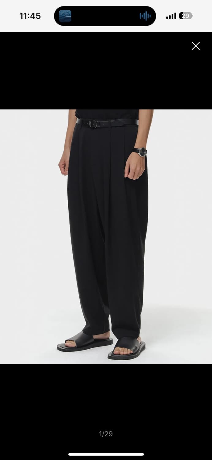 비얼디드키드 밴딩 실루엣 팬츠 블랙 상품이미지1