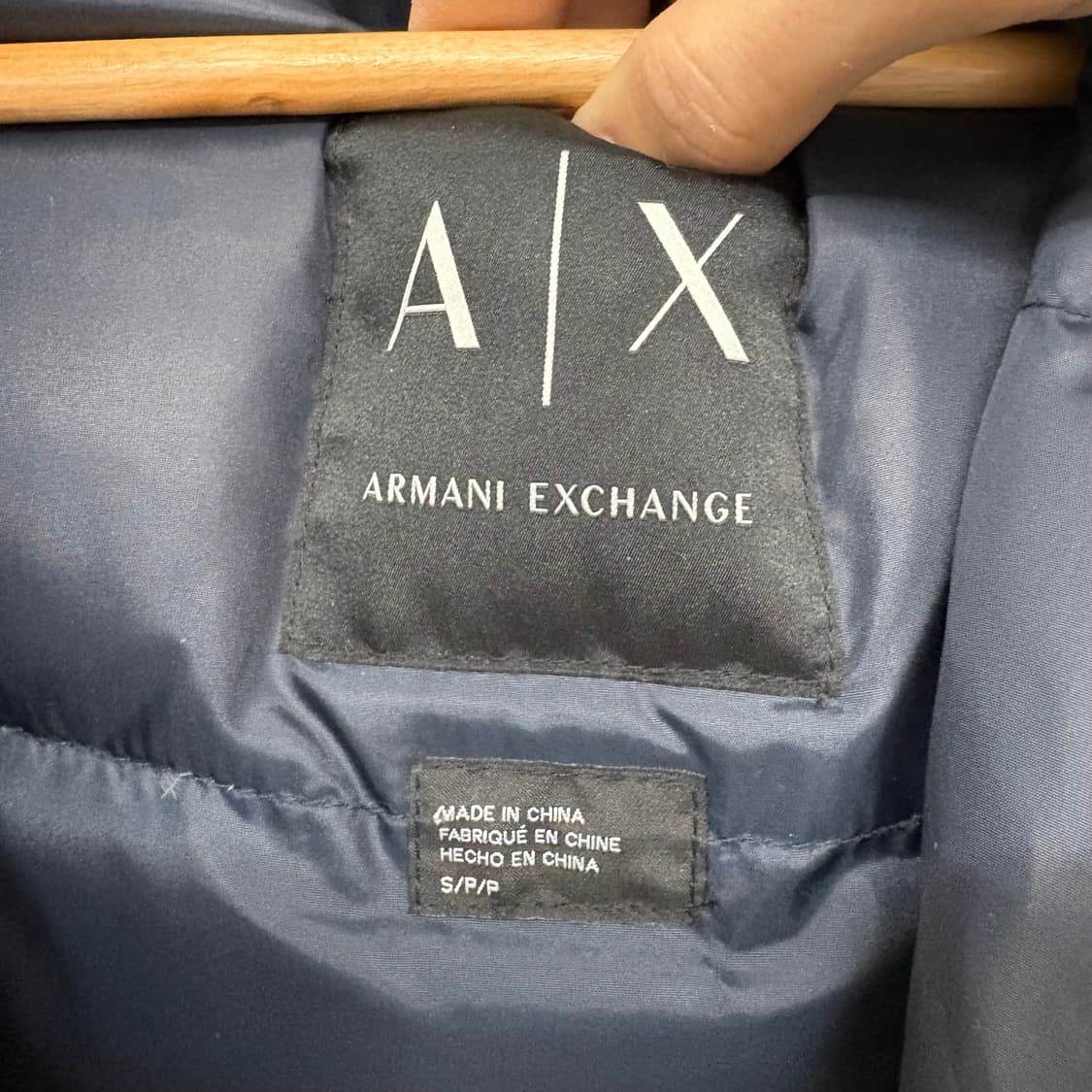 A|X 아르마니 익스체인지 블루 패딩 점퍼 남M 상품이미지5