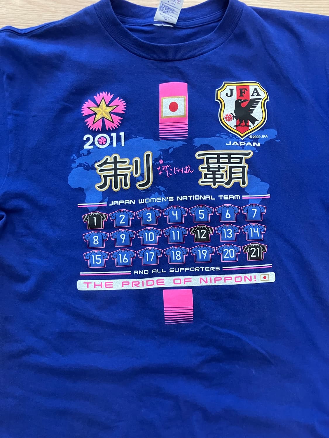 [L] JFA 일본축구협회 오피셜 굿즈 티셔츠 빈티지 상품이미지2