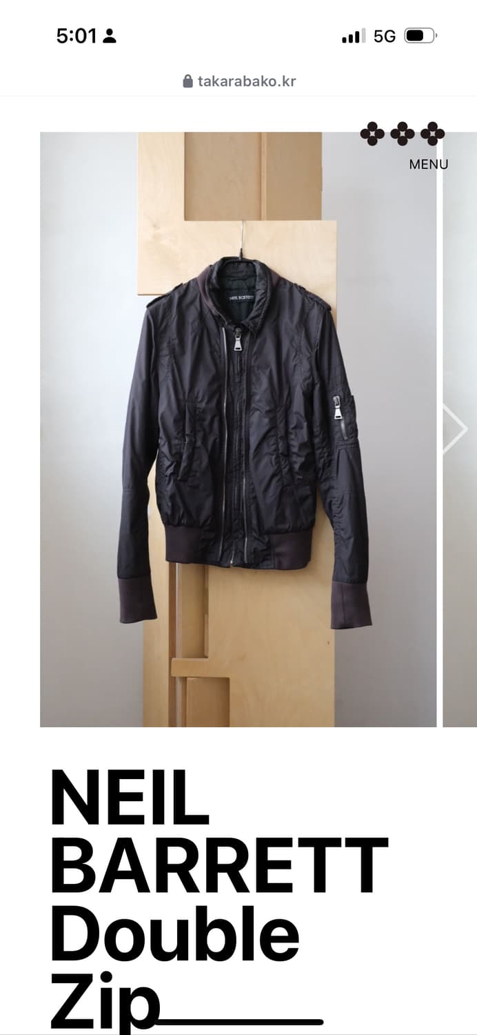 NEIL BARRETT Double Zip Bomber 봄버 상품이미지1