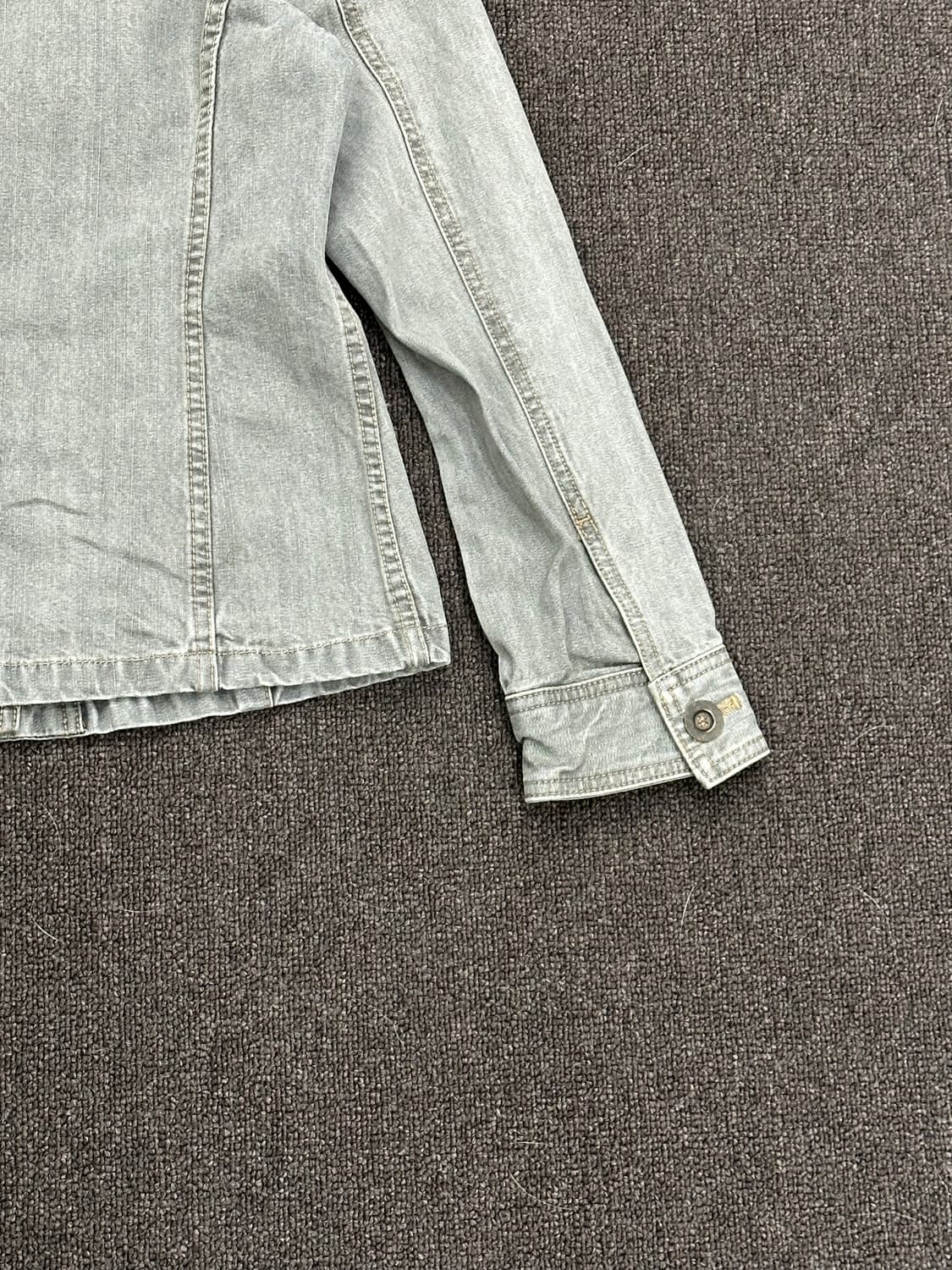 L)콤사이즘 빈티지 여성 워시드 데님 워크자켓 상품이미지6