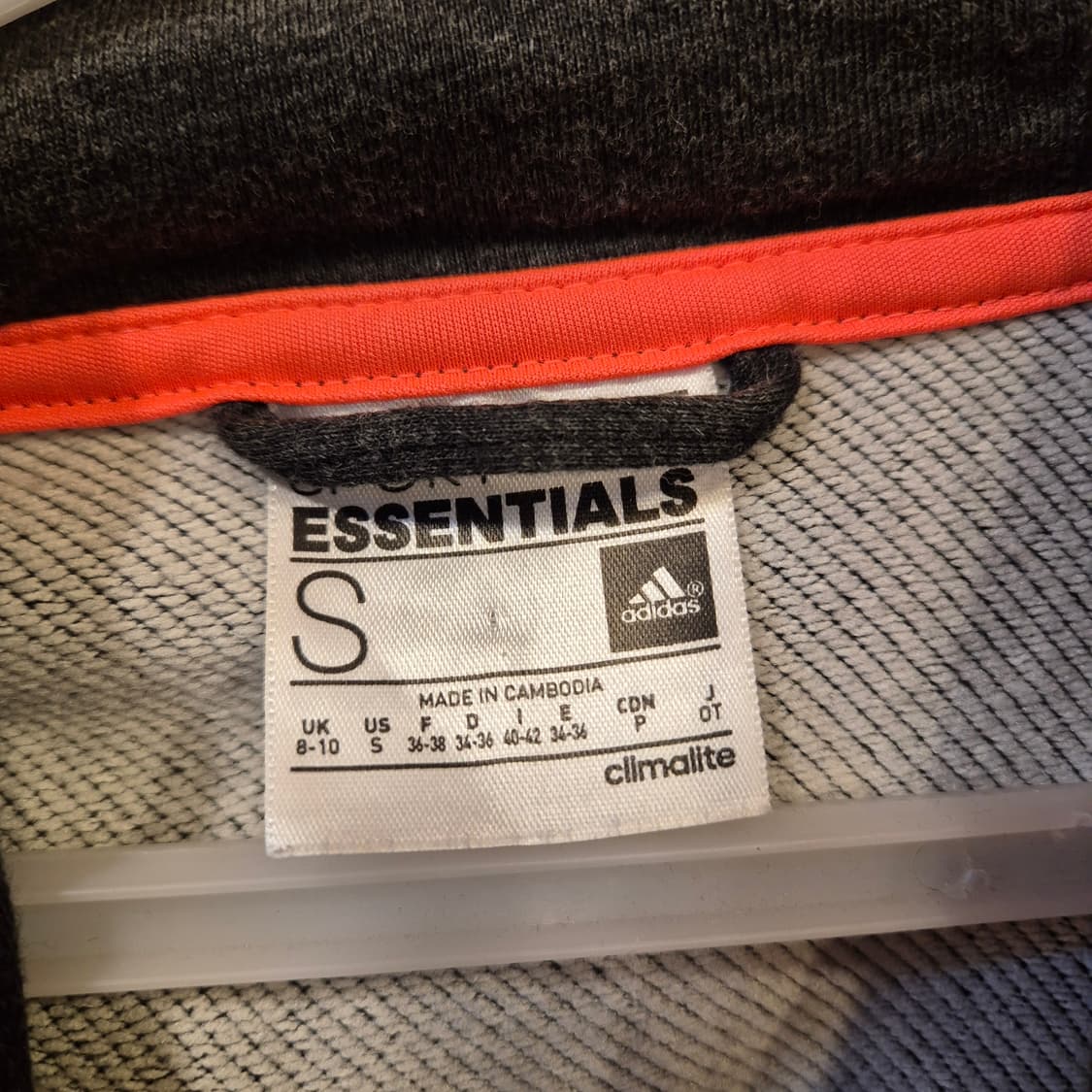 여성-S 아디다스 차콜 후드집업  상품이미지3