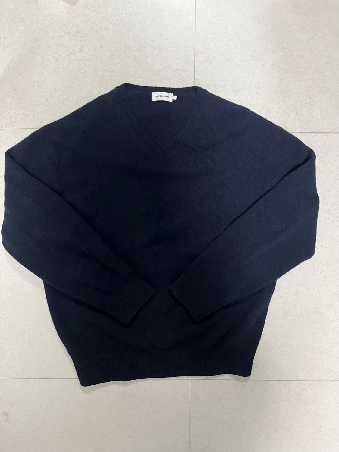 [2] 스테디에브리웨어 / 코지 울 브이넥 니트 / 다크네이비 상품이미지1
