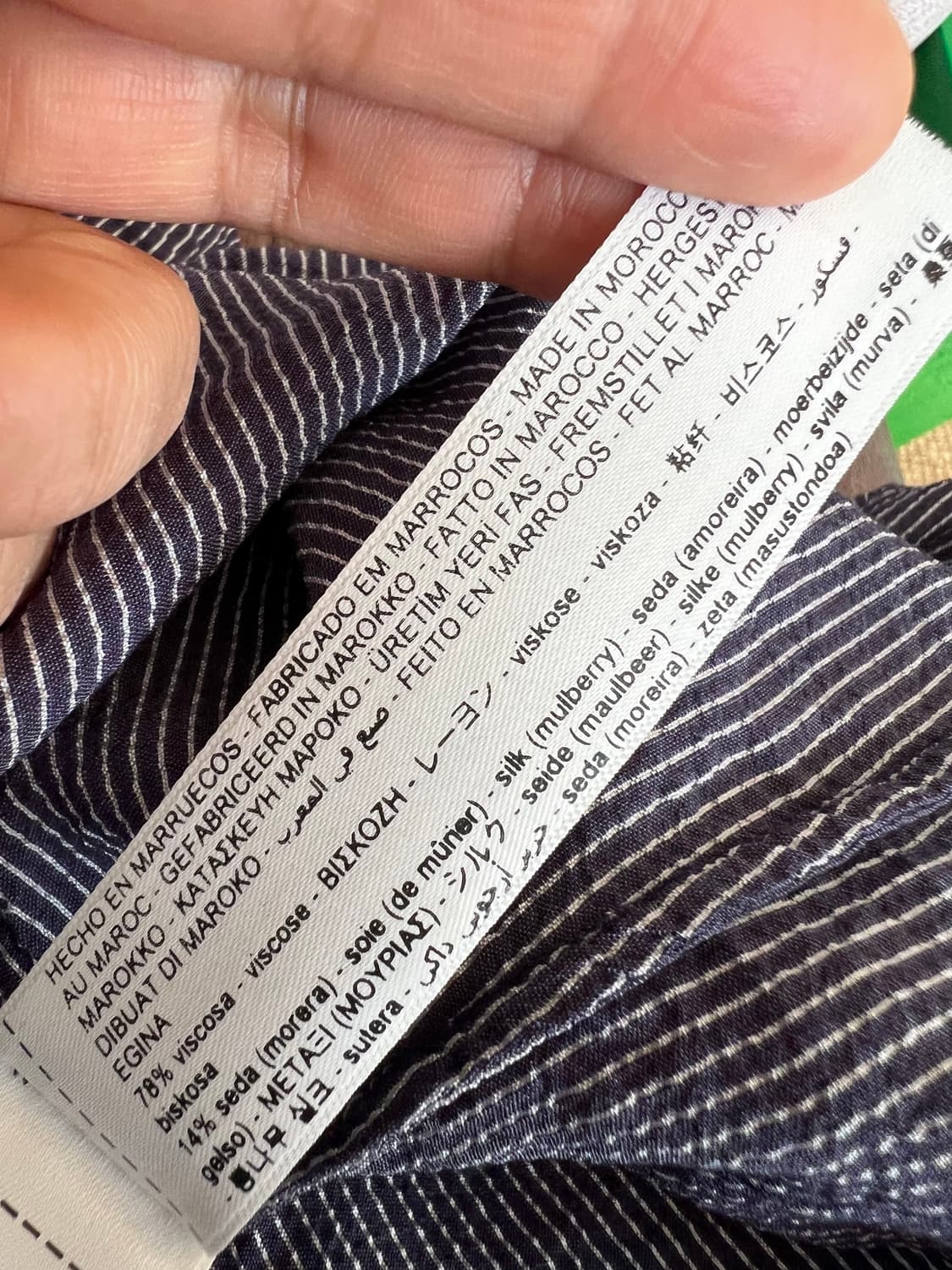 마시모뚜띠 여성 네이비 잔스트라이프 프릴블라우스  상품이미지7