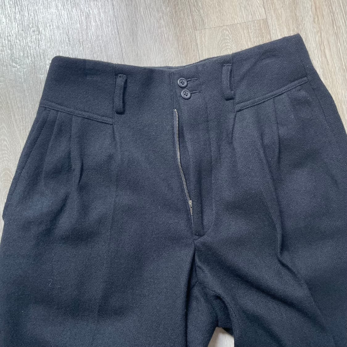 빈티지 울 3턱 하이웨스트 트라우저 슬랙스 상품이미지4