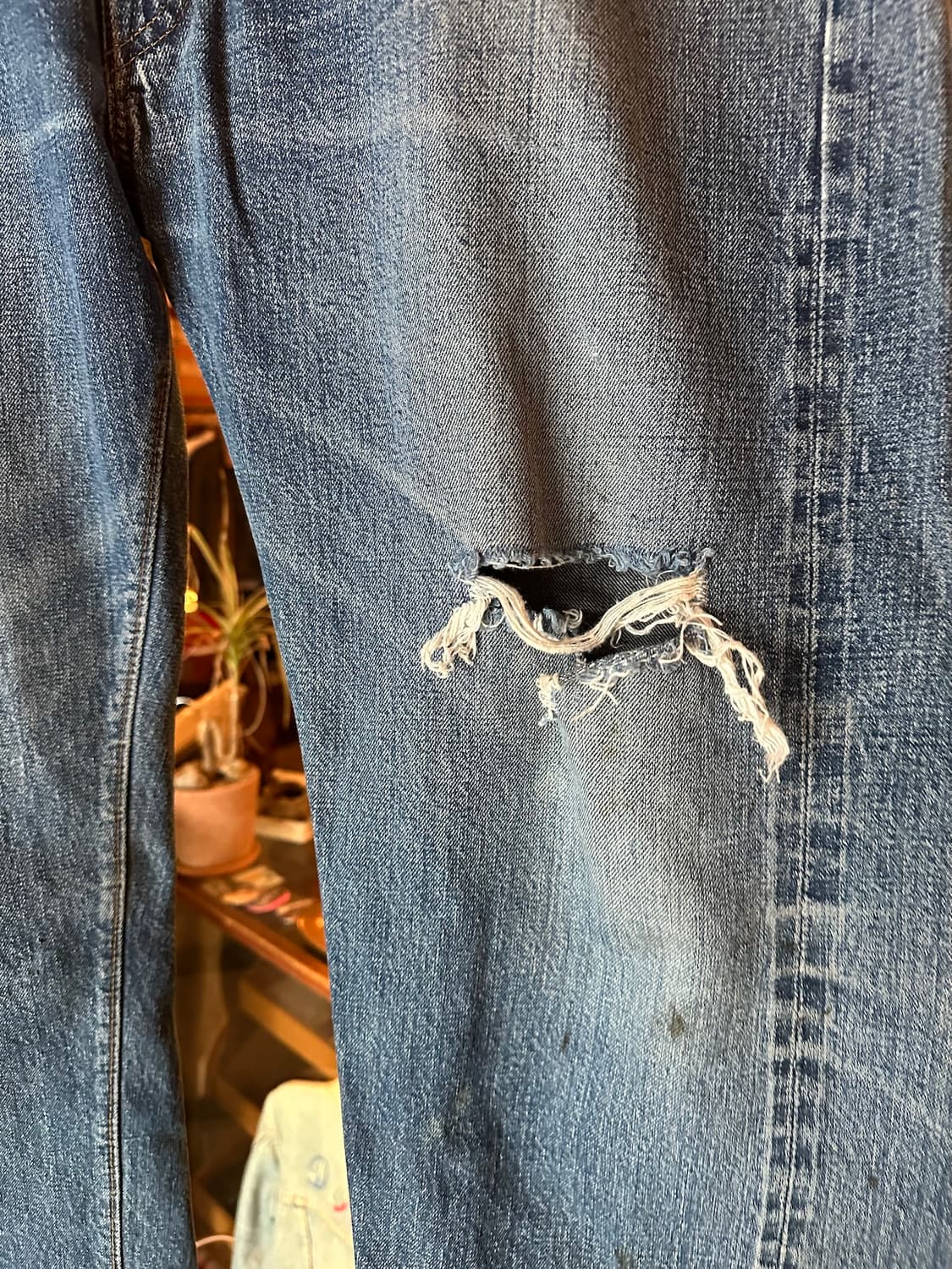 70s USA 빈티지 리바이스 501 66전기 셀비지 데님 팬츠 상품이미지4