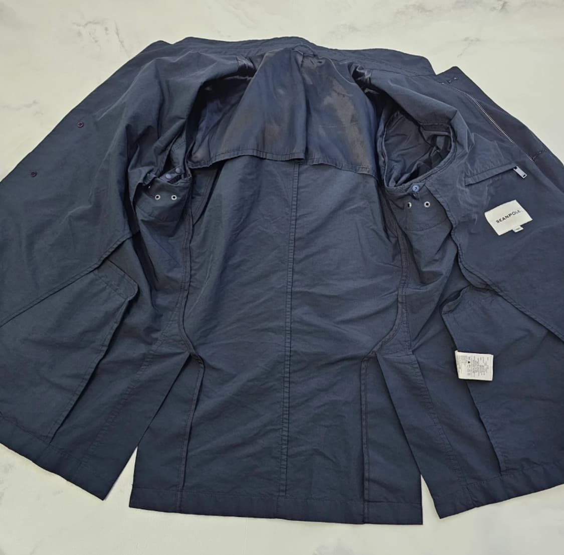 빈폴 남성 거위털 다운 코트 네이비 내피분리 100 상품이미지3