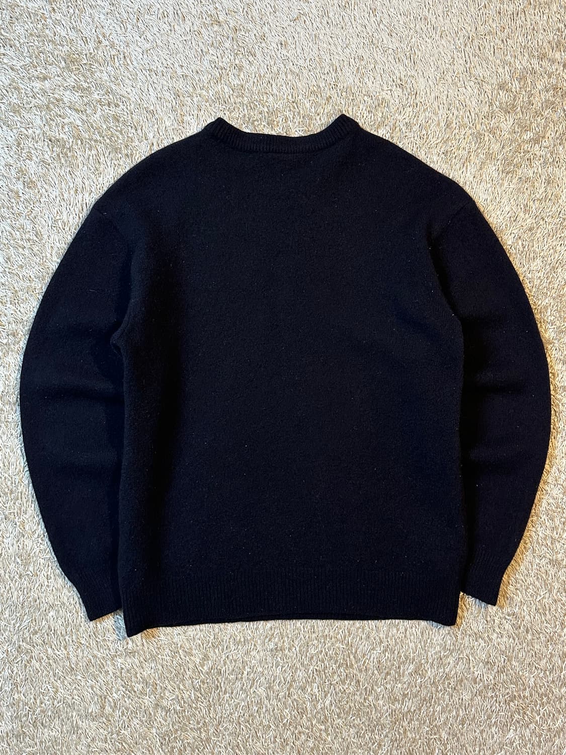 라코스테 LACOSTE 라운드넥 울 니트 블랙 상품이미지3