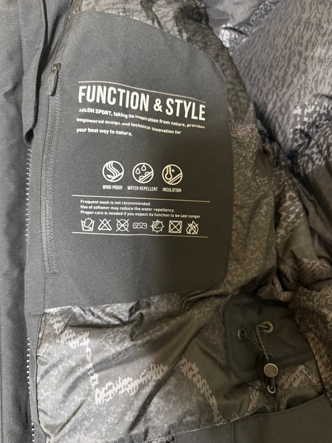 코오롱스포츠 안타티카 남성 블랙 패딩 95  상품이미지5