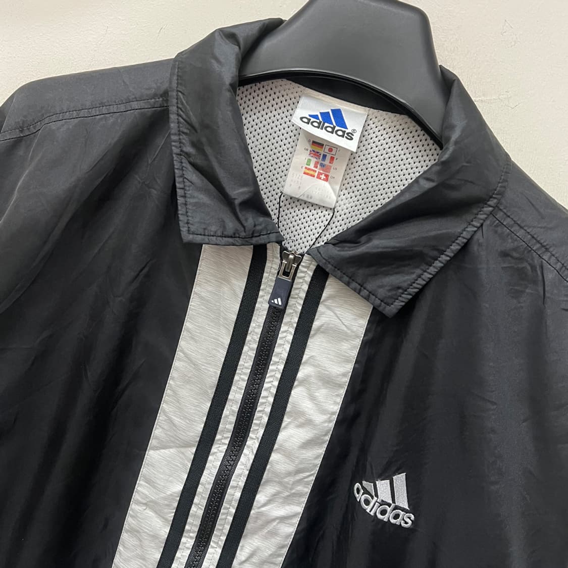 90s 아디다스 올드스쿨 오레오 우븐 코치 자켓 L 상품이미지3